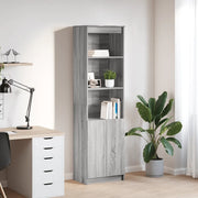 Credenza Grigio Sonoma 50x35x180 cm in Legno Multistrato 3328467