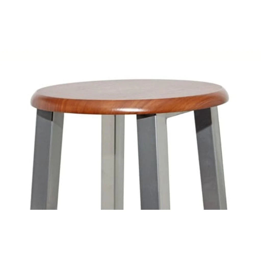 Set di due sgabelli da bar di design seduta in metallo con seduta in MDF 1202062