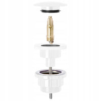 Tappo Per Lavabo Universale Klik-klak Rea White Mat