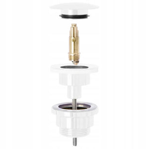 Tappo Per Lavabo Universale Klik-klak Rea White Mat