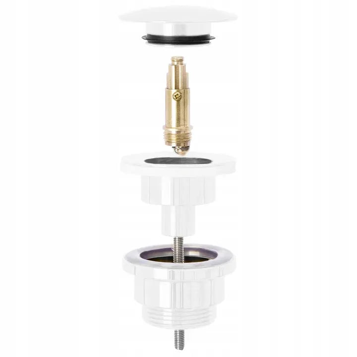 Tappo Per Lavabo Universale Klik-klak Rea White Mat