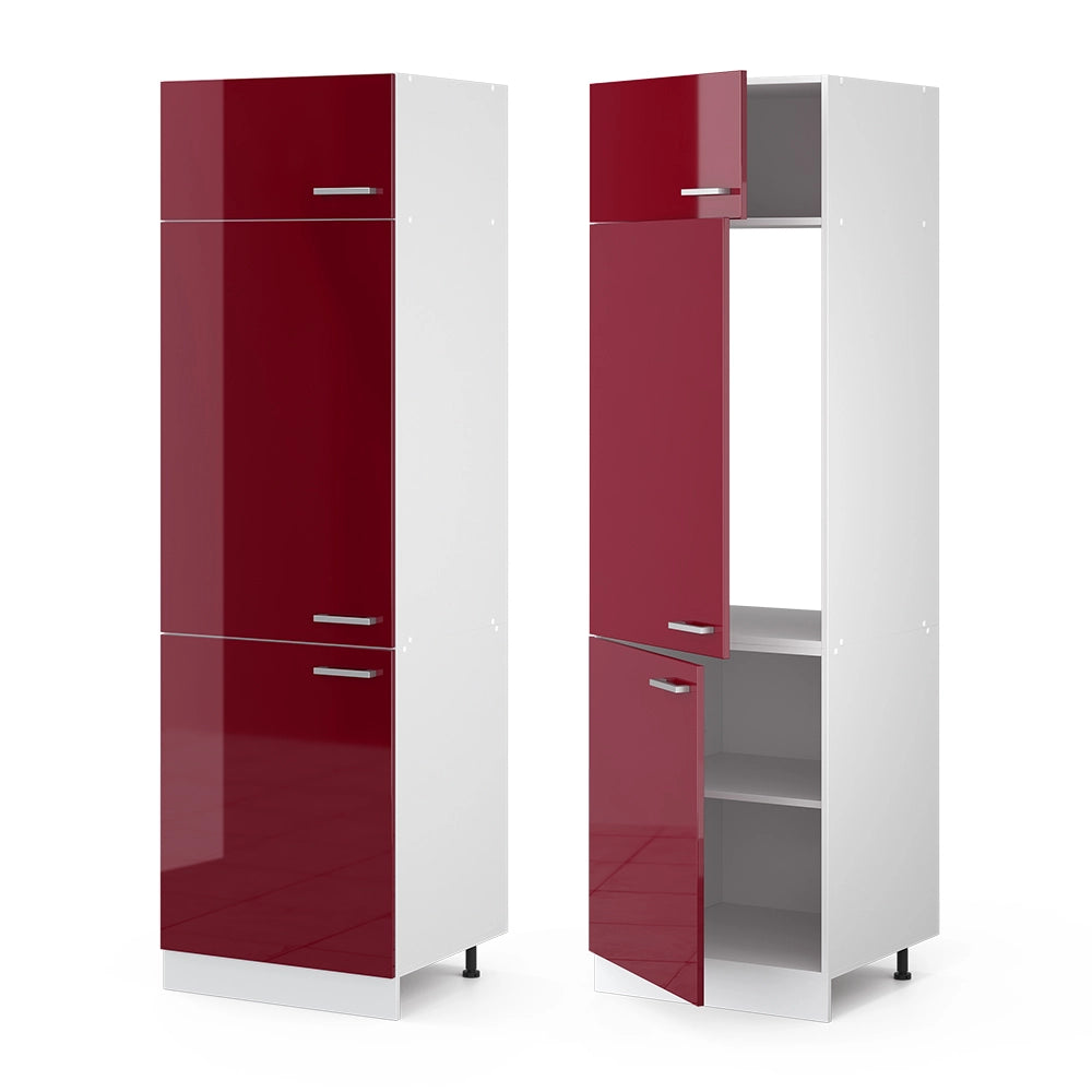 Vicco Armadio frigorifero Rosso lucido 60 cm