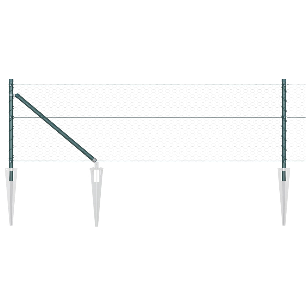 Recinzione Esagonale Verde 0.8x10 m Acciaio