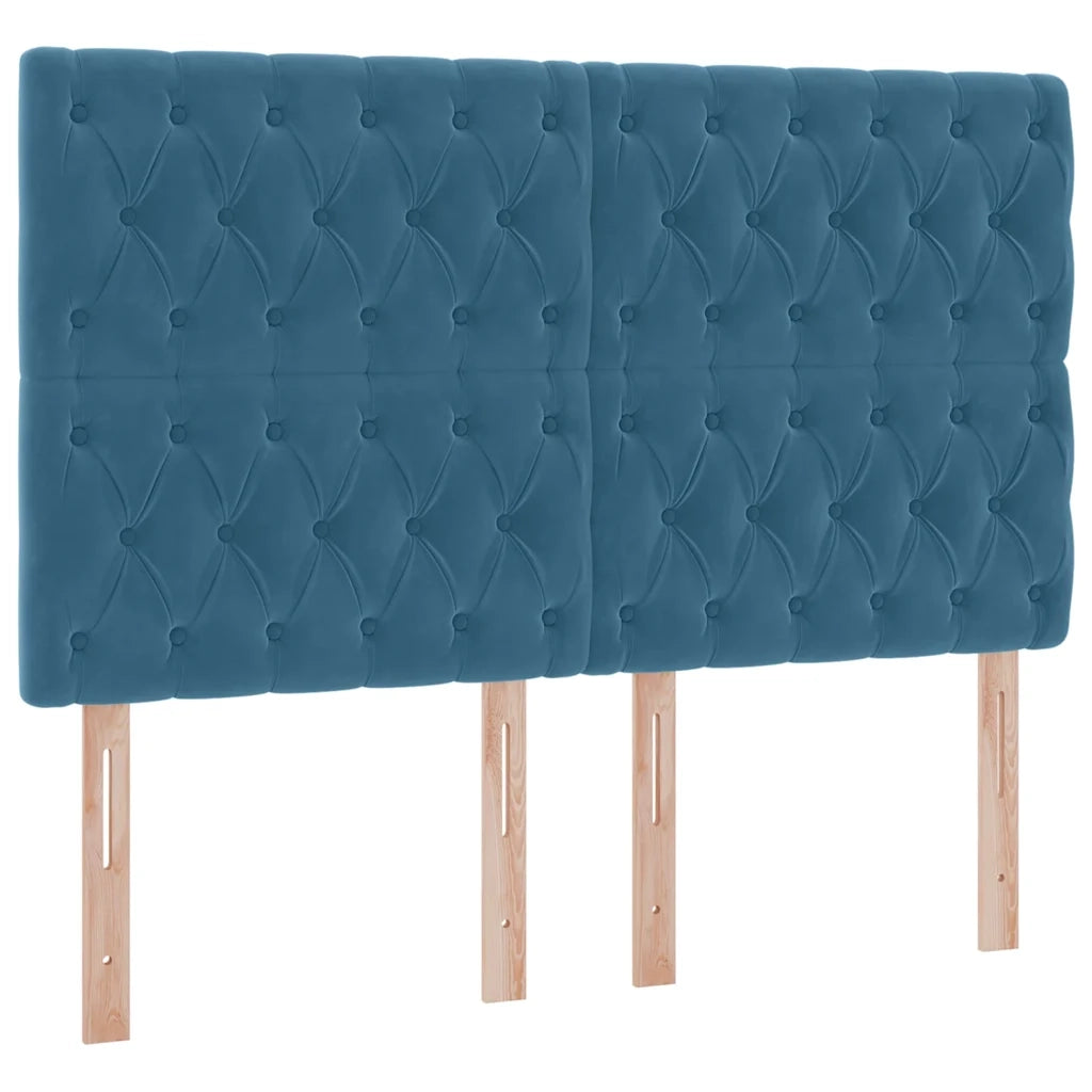 Letto con contenitore e materasso Blu Scuro 140 x 200 cm