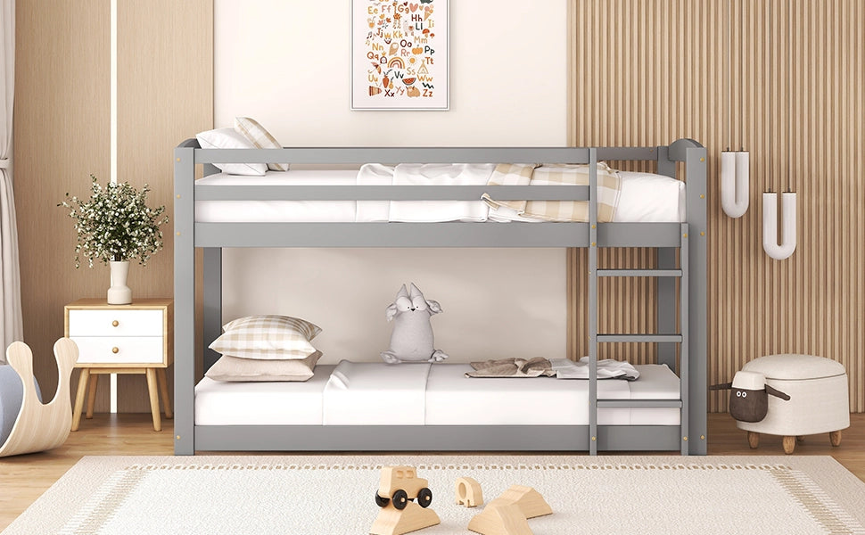 Letto a castello funzionale in pino 90x200 cm