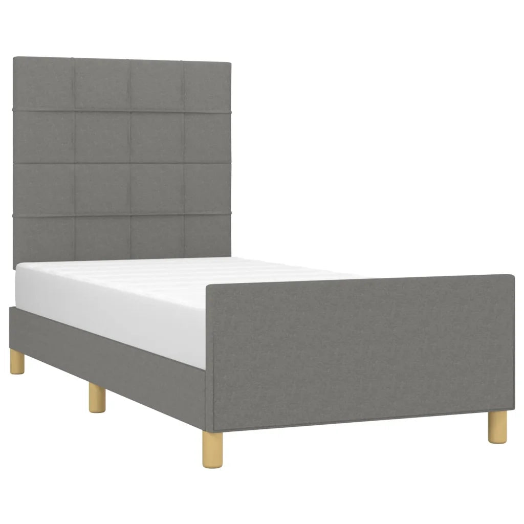 Giroletto senza Materasso Grigio Scuro 90x190 cm Tessuto 3125018