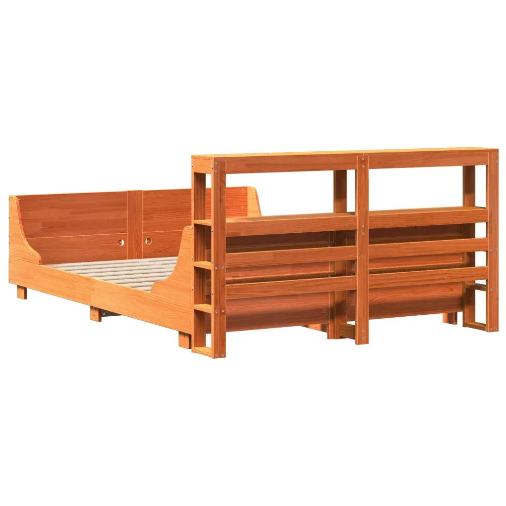 Letto senza Materasso Marrone Cera 120x200 cm in Legno di Pino 3306464