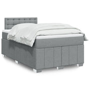vidaXL Giroletto a Molle con Materasso Grigio Chiaro 120x190cm Tessuto