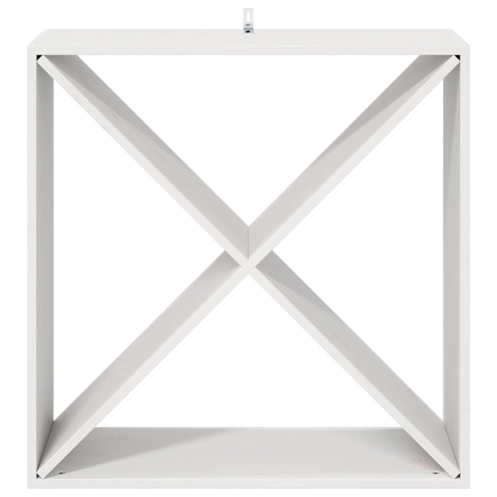 Portabottiglie 4 pcs Bianco 62 x 25 x 62 cm Pino massello