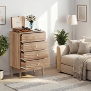 ?????? a 4 cassetti in legno effetto rovere 60x40x90 cm; stile moderno