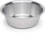 Bacino per cani di alta qualità in acciaio inossidabile liscio, bacino per cibo e acqua lavabile in forno a microonde, capacità 1L/2,2l, altezza 23,5 cm