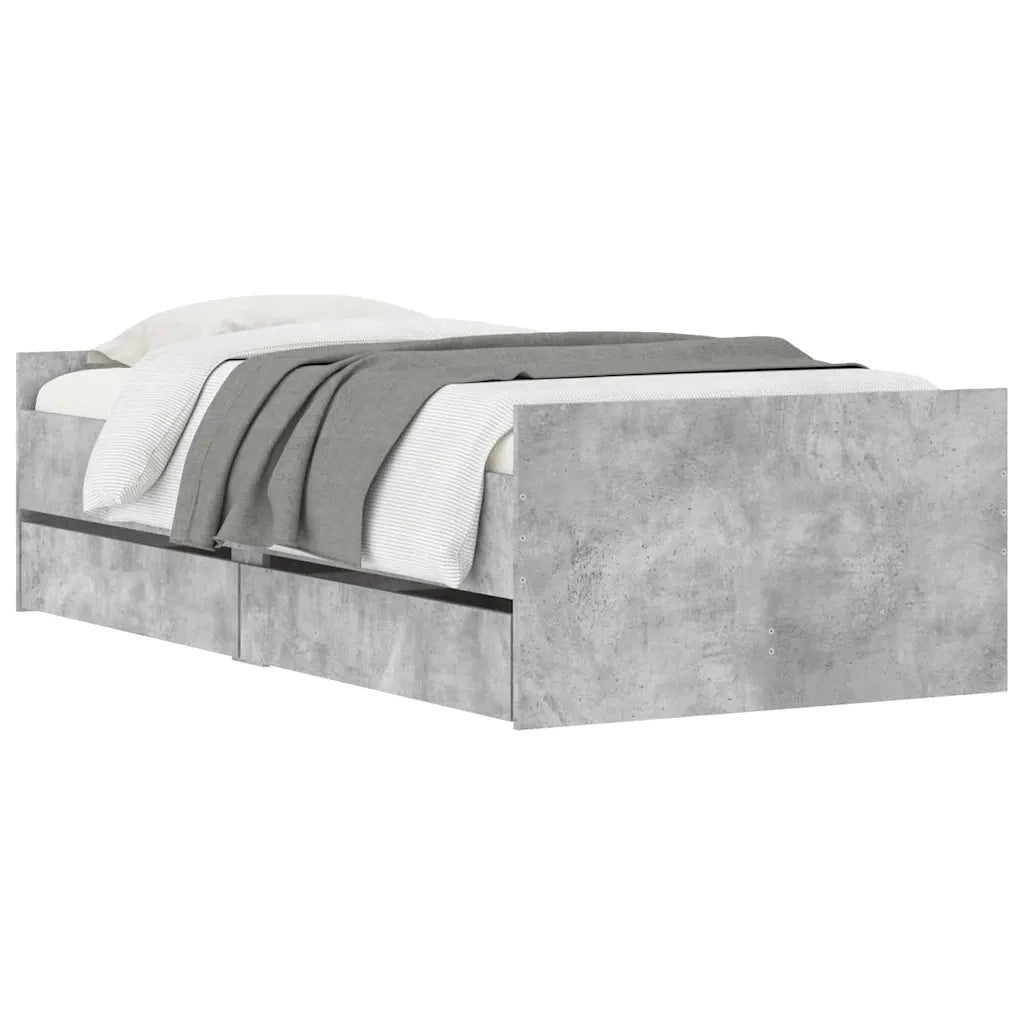 Giroletto con Cassetti Grigio Cemento 90x190 cmcod mxl 133330