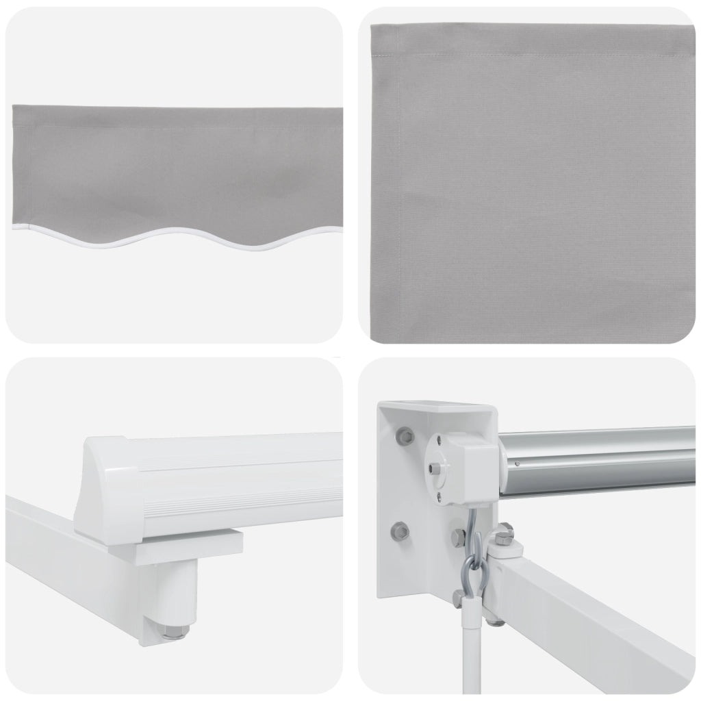 Tenda Retrattile Manuale  Grigio Chiaro 3m x 2.5m