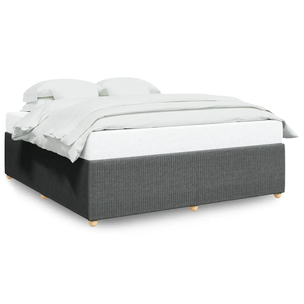 vidaXL Giroletto senza Materasso Grigio Scuro 200x200 cm Tessuto