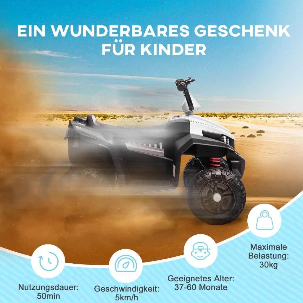 Giocattolo Quad per Bambini con Luci e Musica ¨C zephmum ¨C Bianco 50 Min