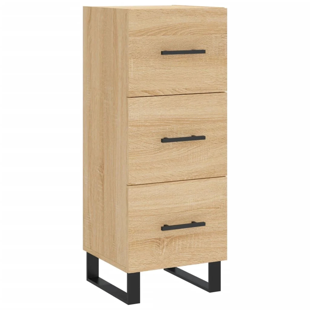 Buffet credenza cassettiera armadio mobile contenitore organizer cucina soggiorno rovere Sonoma 34,5 x 34 x 90 cm legno ingegnerizzato marrone 02_0031531