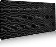 Tavolo da gaming grande nero 1000 x 400 mm - antiscivolo e duraturo con bordi ricamate, ideale per casa e ufficio.