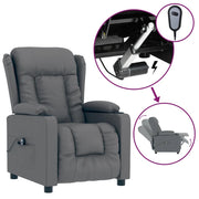 Poltrona | Sedia Relax Reclinabile Elettrica Grigia in Similpelle