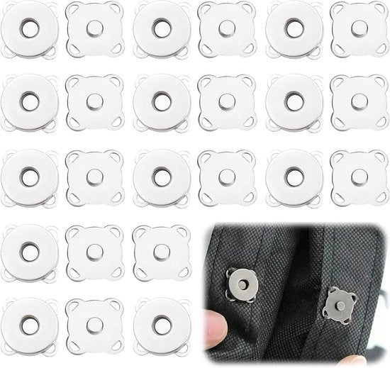 Chiusura a magneti 12 paia di nodi magnetici - Nodi magnetici per cucire - Borse e portafogli - Borse a mano - Abbigliamento DIY .