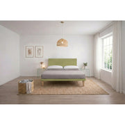 Letto imbottito Matrimoniale 160x200 cm Vertical - Con rete,Microfibra,Tè verde
