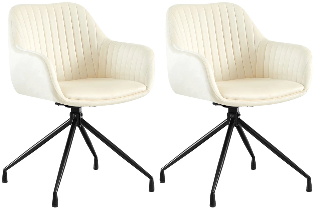 2er Set Esszimmerstuhl Welby Samt