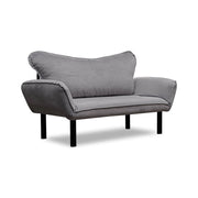 Hone, Divano Letto 2 Posti Contenitore, 140x65 cm Grigio