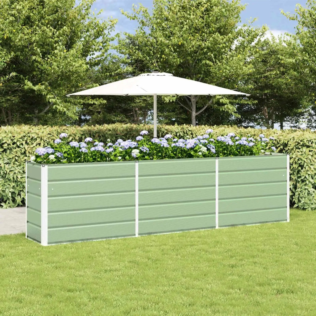 Fioriera Verde Pastello 290 x 90 x 77 cm Acciaio zincato