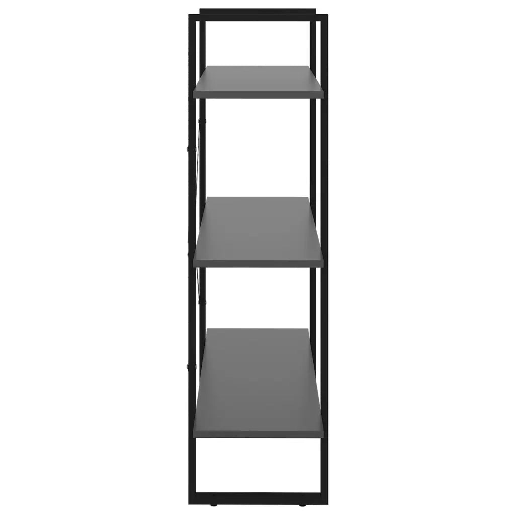 Libreria Grigia 80x30x105 cm in Legno Multistrato 806529