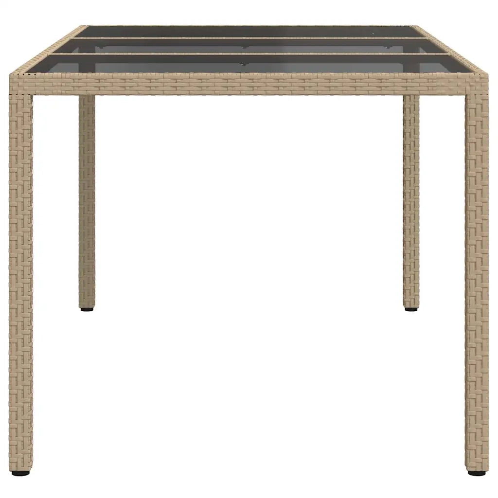 Tavolo da Giardino Beige 150 x 90 x 75 cm polyrattan 362543