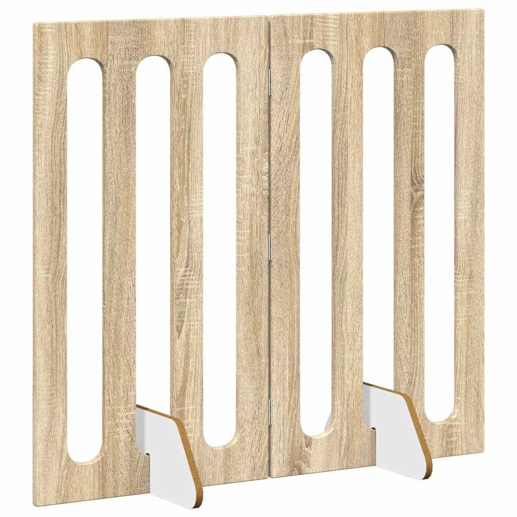 Recinto pieghevole per animali 2 pcs Rovere Sonoma