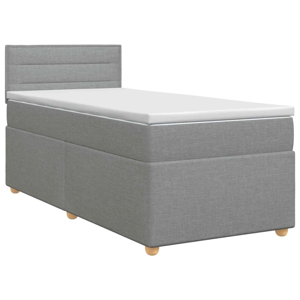 Letto box spring con materasso Grigio Chiaro 80 x 200 cm 3450818