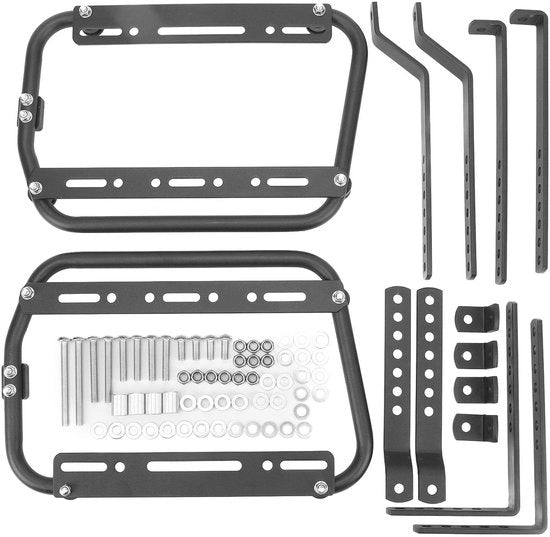 Supporto per bagaglio in lega di alluminio - verniciatura a polvere nera - resistente ai urti - robusto - installazione facile - rack per bagagli