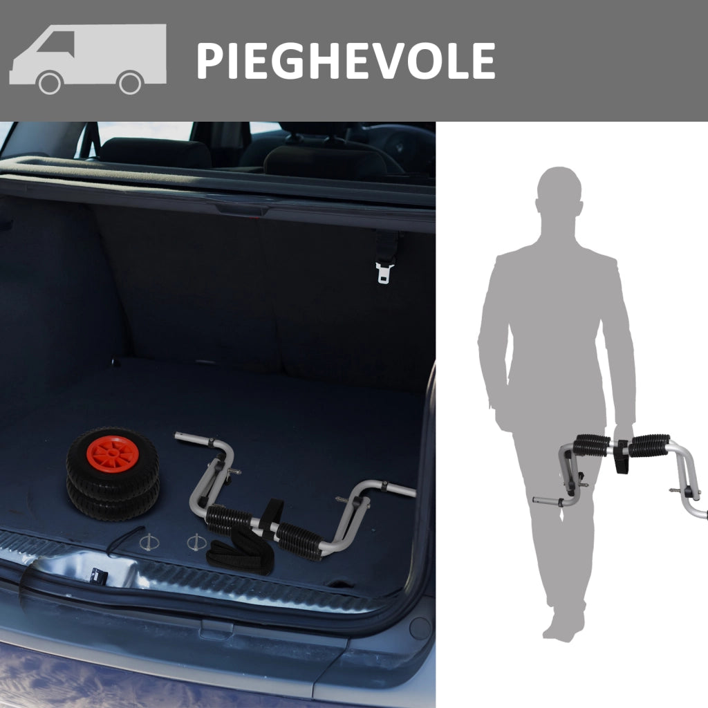 Carrello Pieghevole per Kayak e Canoa ¨C Zephmum ¨C Alluminio Antiscivolo