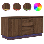 Mobile TV | Armadietto TV | Mobile Porta TV con Luci LED Rovere Marrone 100x41x50 cm