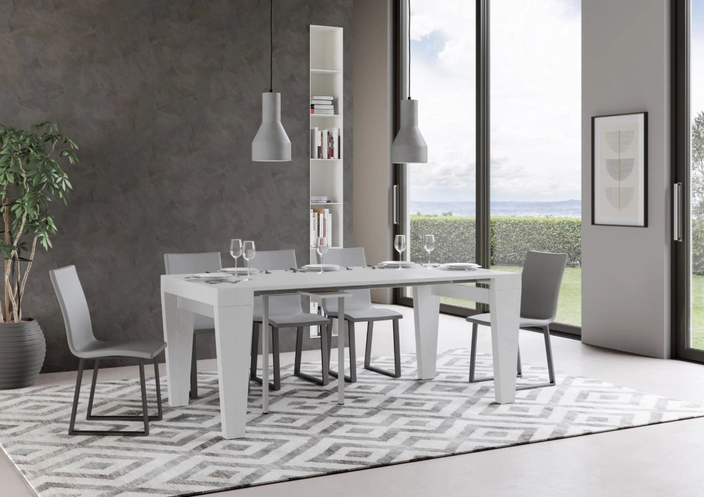 Consolle allungabile 90x40/300 cm SpimboX Bianco Frassino