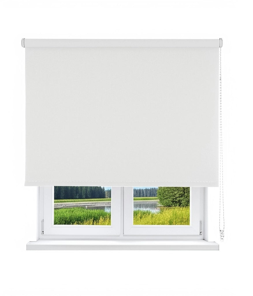 VIEWTEX Tenda a rullo opaca termica/oscurante  Easy Fix Bianco 55 X 190 cm - Made in Europe - 5 anni di garanzia