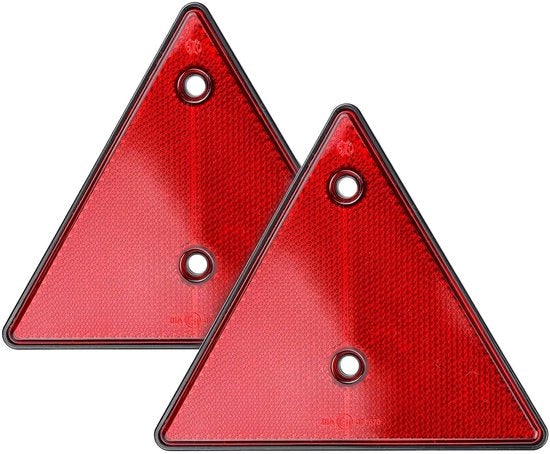 Riflettore a tre angoli - 2 pezzi - 15 cm - bordo nero - distanza tra le aperture 70 mm