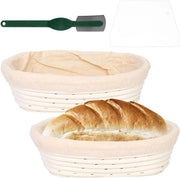 Banneton a forma rotonda - Mandolina naturale di rattan per pane lievitato