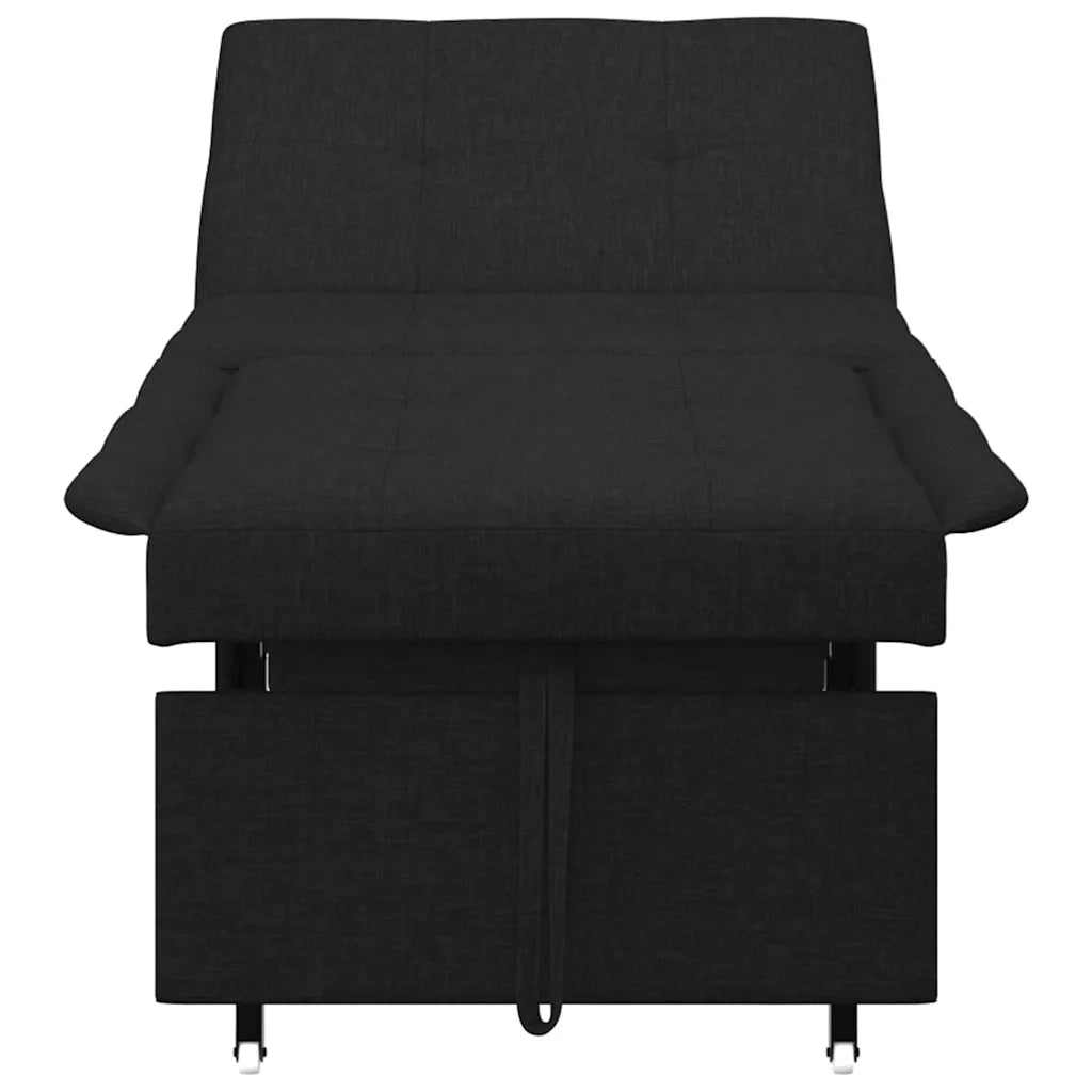vidaXL Divano letto Nero 194 x 67 x 37 cm Tessuto