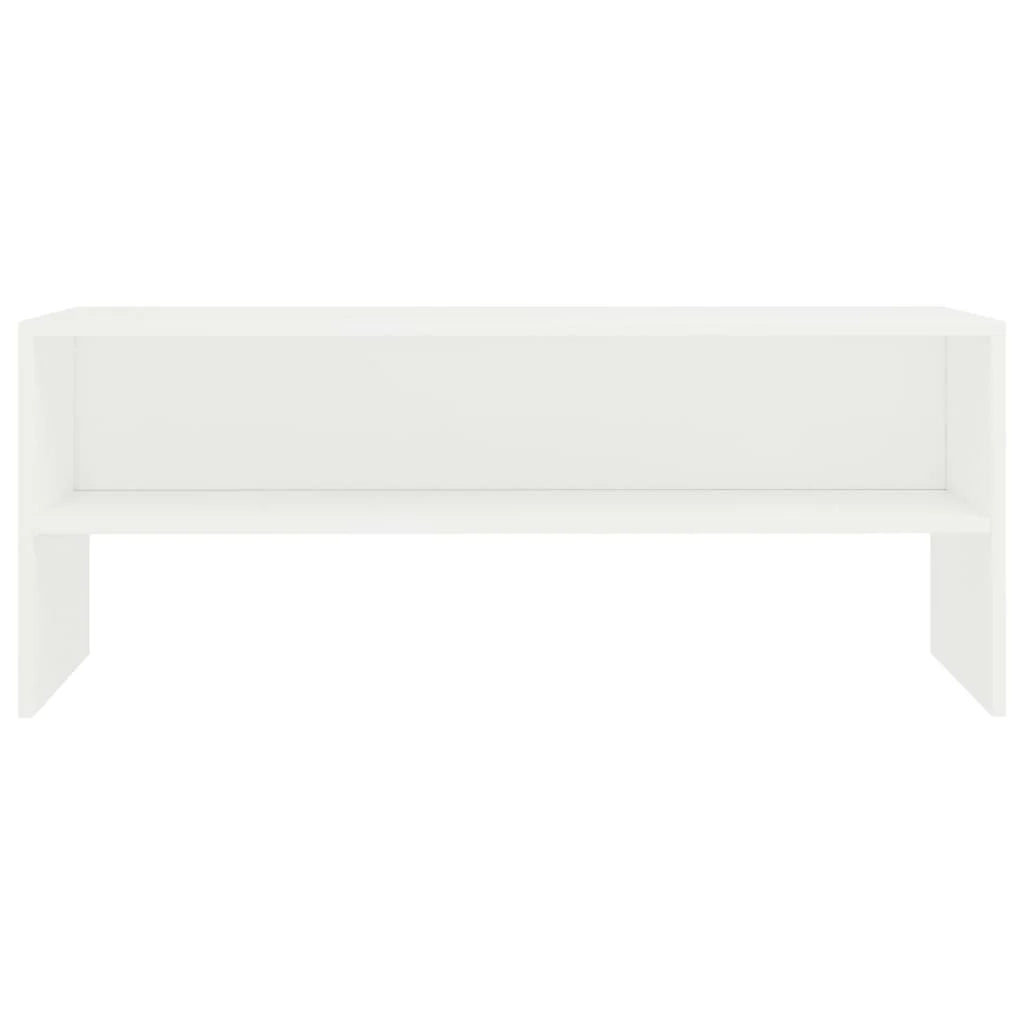 Mobile TV multimediale mensola TV credenza TV sala da pranzo soggiorno camera da letto 100 x 40 x 40 cm legno ingegnerizzato bianco 02_0025527