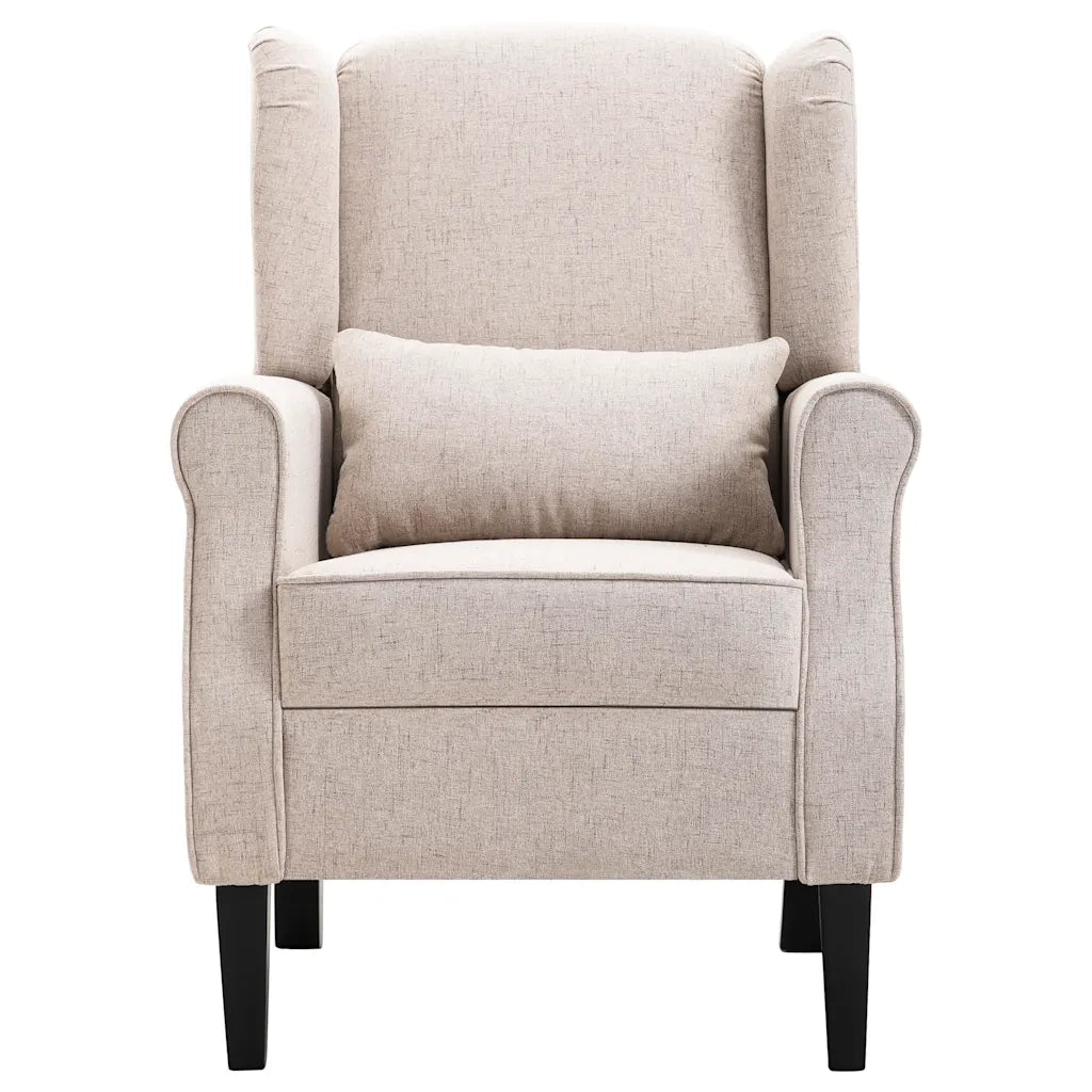 Poltrona | Sedia Relax Beige in Tessuto