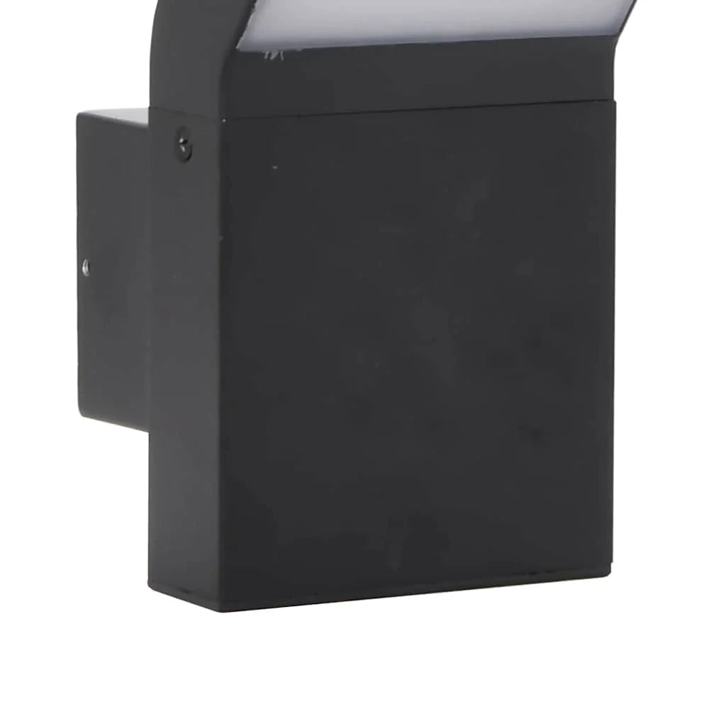 Set di 2 applique LED da esterno 10 x 15 x 22 cm design elegante alluminio nero 02_0056584