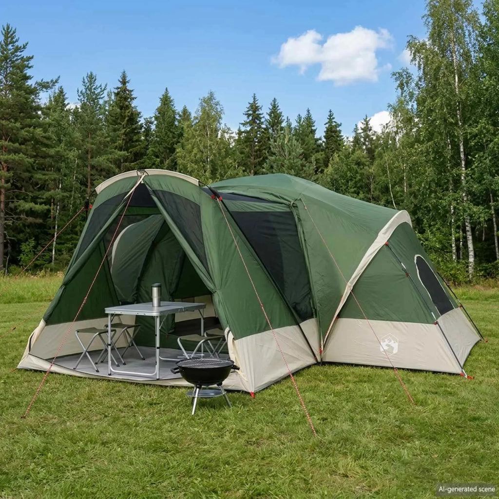 Tenda a capanna con copertura impermeabile 10 persona Verde 42042254