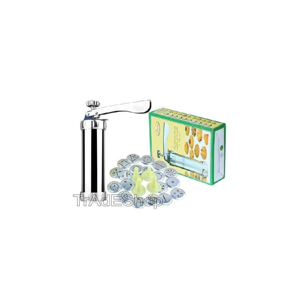 Trade Shop - Macchina Siringa Per Biscotti Dolci Fatti In Casa Cucina Cake Design + Formine -