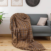 Asciugamano plaid reversibile - morbido/comfortevole - 100% acrilico - ruvido - ecologico - 227x11 cm - copri tavolo