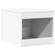 Mobiletto per lettiera per gatti in legno ingegnerizzato bianco 02_0043309