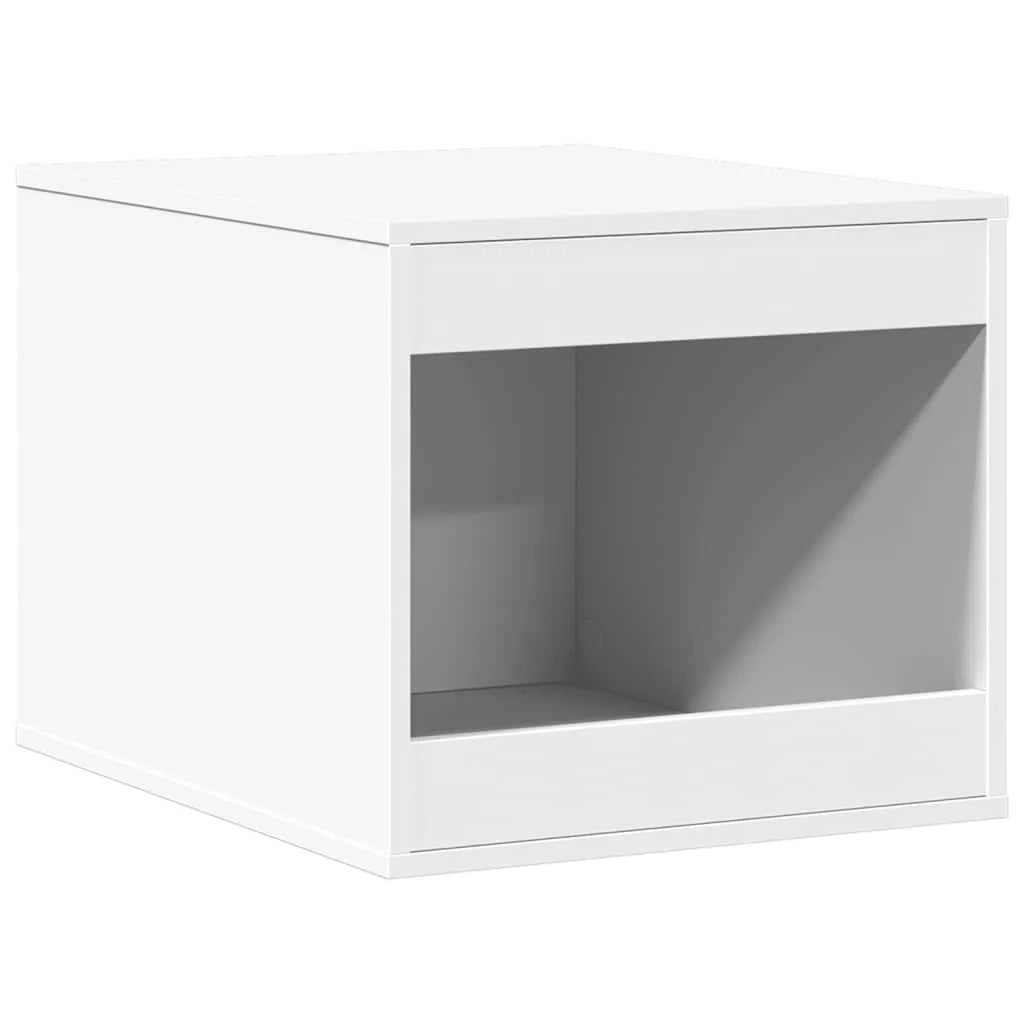 Mobiletto per lettiera per gatti in legno ingegnerizzato bianco 02_0043309