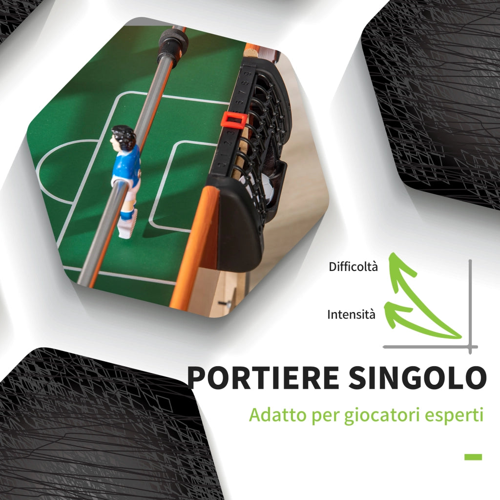 EasyComfort Biliardino Calcio Balilla per Bambini con Manopole Antiscivolo, Segnapunti e Palline, 118x104x69cm