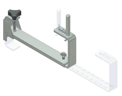 Montagradini per scale regolabile 270-450 mm in acciaio zincato