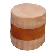 Pouf imbottito fatto a mano marrone 42x42x45h